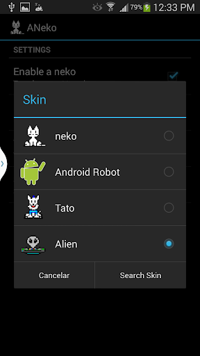 Skin para ANeko Alien