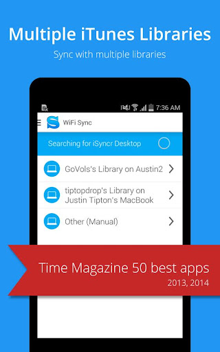 iSyncr for iTunes for Android