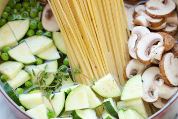One Pot Zucchini Mushroom Pasta