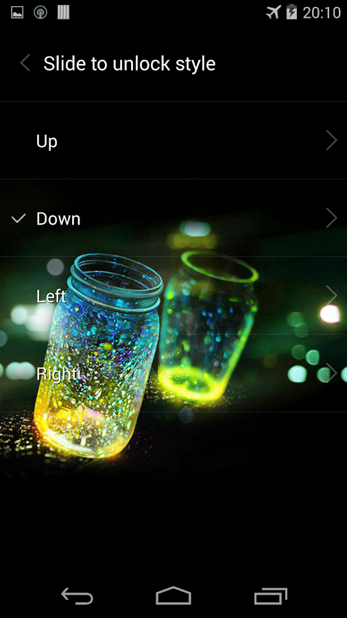 Fireflies lockscreen - screenshot