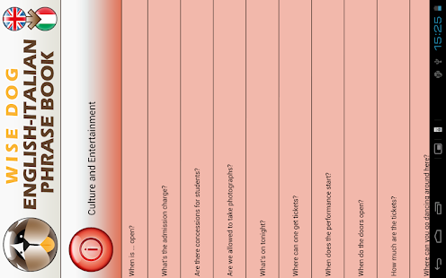 English-Italian Phrase Book Screenshots 1