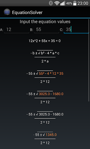 Quadratic Equations Solver