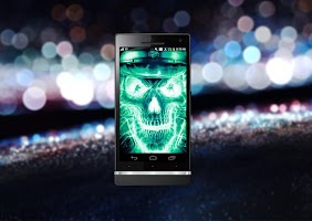 Neon Skull FBI Live Wallpaper APK capture d'écran Thumbnail #5