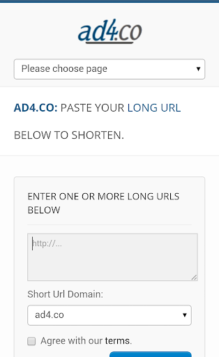 Ad4.co url shortener