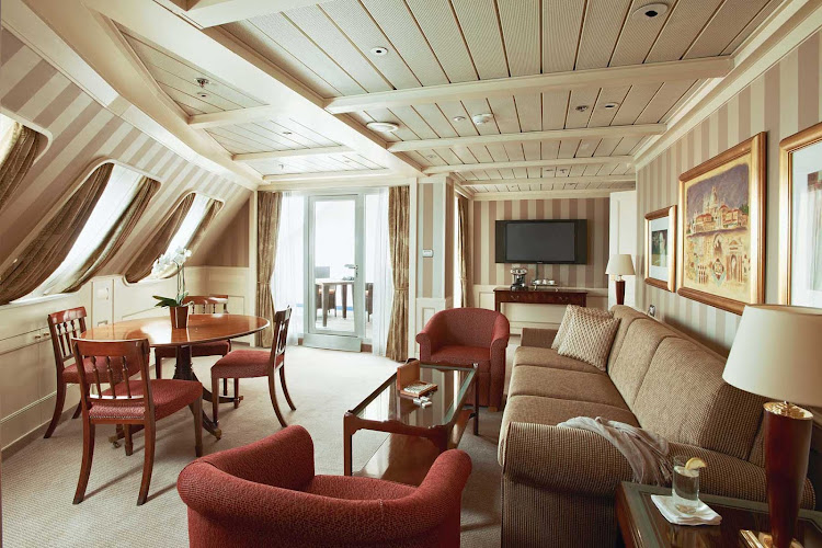 Step aside, Prince William and Kate. The Royal Suite aboard Silver Cloud is fit for any cruiser who wants to spread out and relax.