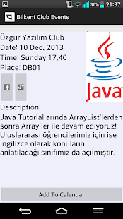 Bilkent Club Events IS Screenshots 1