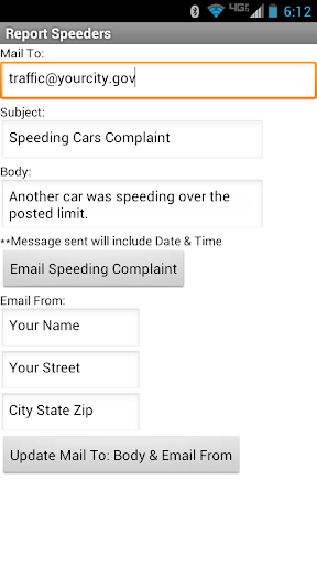 Report Speeding Cars