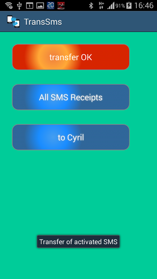 SMS automatic forward Screen 3