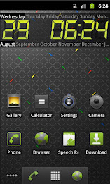 Digital clock widget. Black poster 1