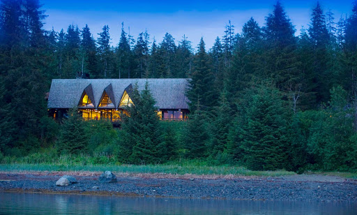 Glacier Bay Lodge, nestled under the spruce trees that line Bartlett Cove, offers the only hotel accommodations within the park.