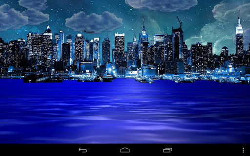 【免費個人化App】Night city from sea wallpaper-APP點子