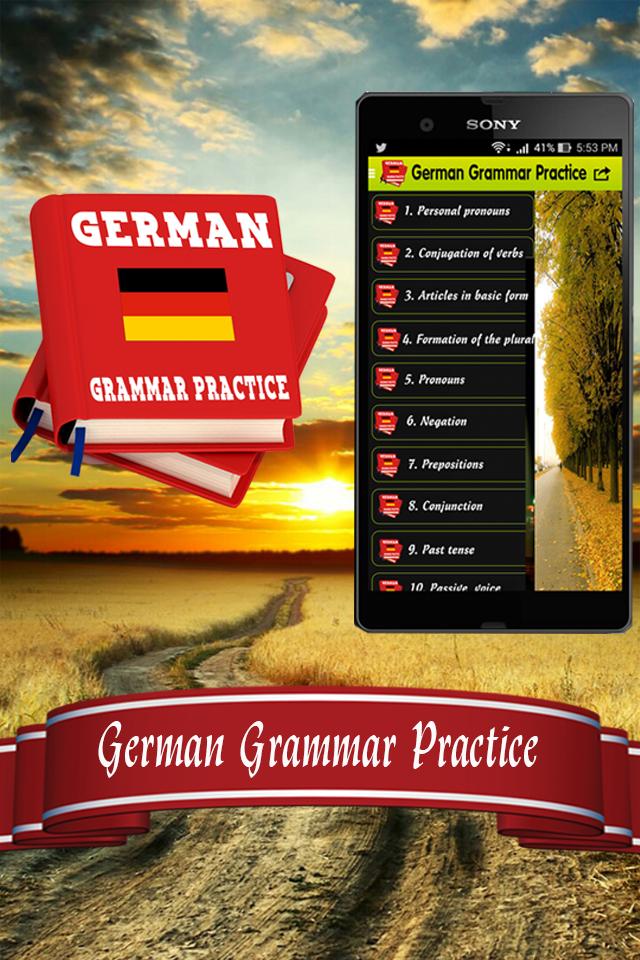 German Grammar Practice Screen 1