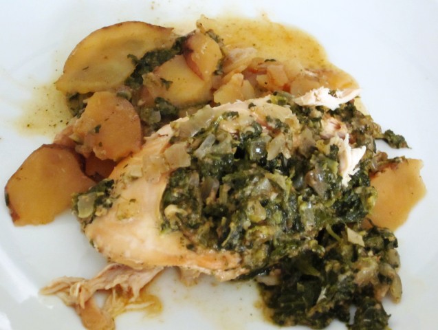 slow recipe cooker potatoes chicken Spinach Stuffed and Pesto Slow with Red Chicken Cooker Breasts