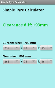 Free Simple tyre calculator APK for PC