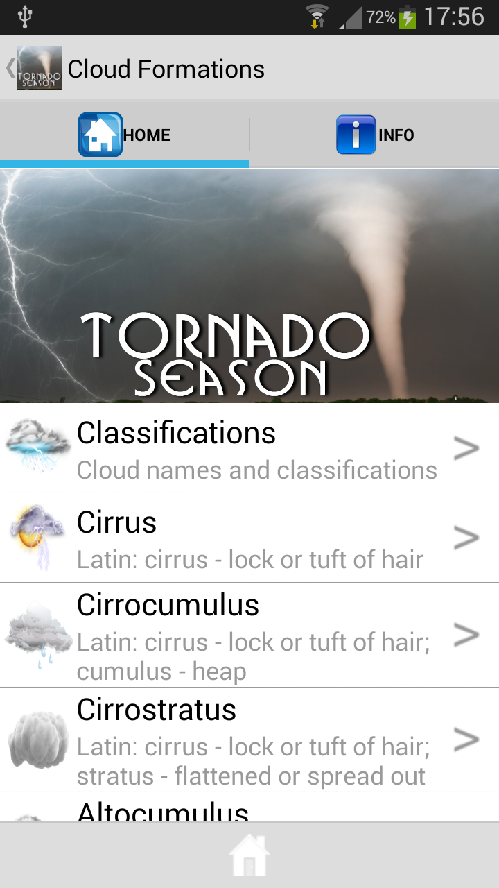 Android application Tornado Weather Watch Doppler screenshort