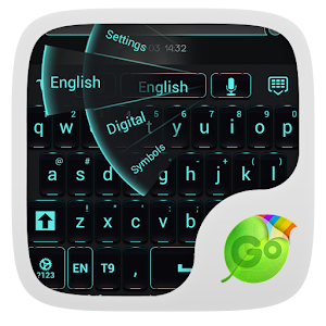 GO Keyboard Black Cyan Theme logo