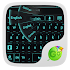 GO Keyboard Black Cyan Theme3.7