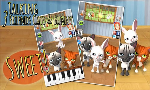 Android application Talking 3 Friends Cats AdFree screenshort
