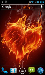 Free Fiery heart live wallpaper APK for Android