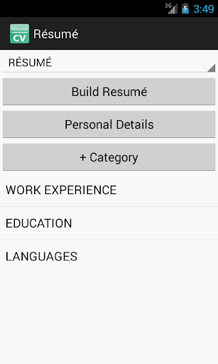 Resume CV