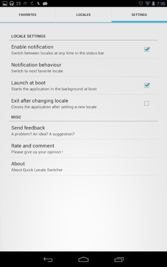    Quick Locale Switcher- screenshot  