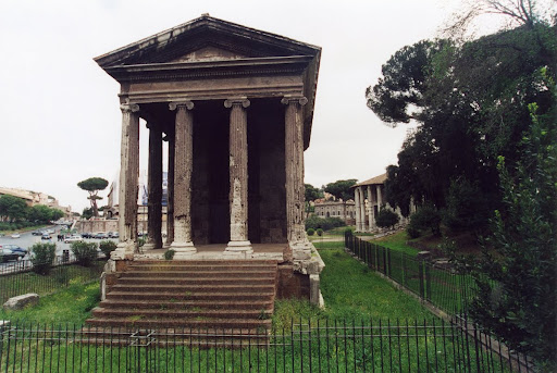 Temple of Portunus, front facade, 2004