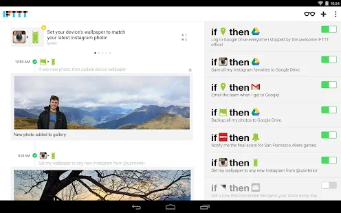 IFTTT - screenshot thumbnail