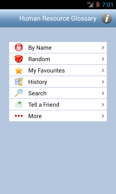Human Resource Glossary Screen 2