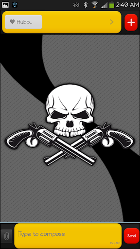 【免費個人化App】GO SMS - Skull Pistol-APP點子