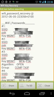 WiFi Key Recovery (needs root) - screenshot thumbnail
