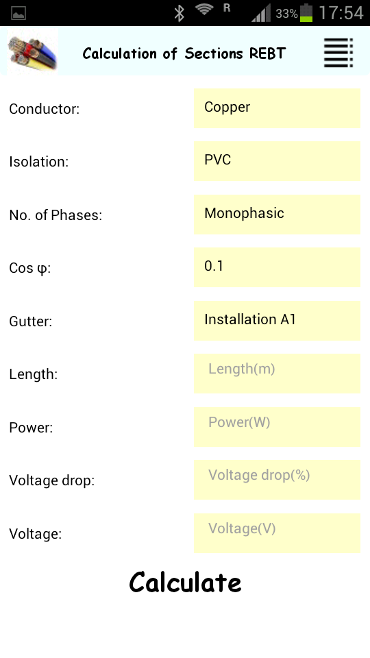 KEY PRO REBT Sections Calcula. Screen 2