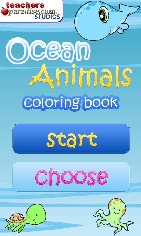 Android application Ocean Animals Coloring Book screenshort