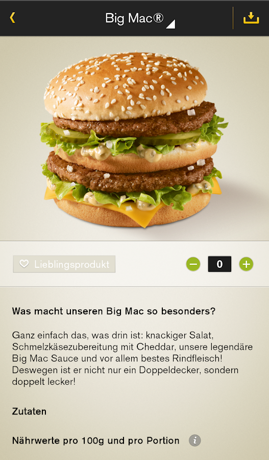 McDonaldâ€™s Deutschland - screenshot