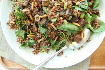 Quinoa with Balsamic Roasted Mushrooms