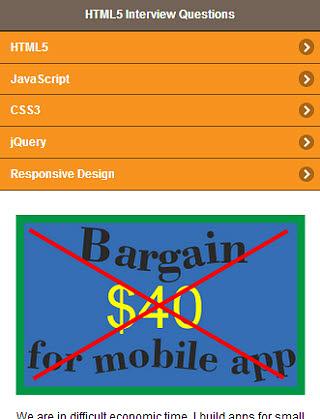 【免費商業App】HTML5 Interview Questions-APP點子