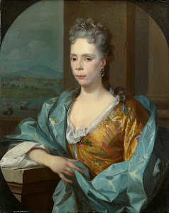 RIJKS: Nicolaas Verkolje: Portrait of Elisabeth van Riebeeck, Daughter of Abraham van Riebeeck, Wife of Gerard van Oosten 1723