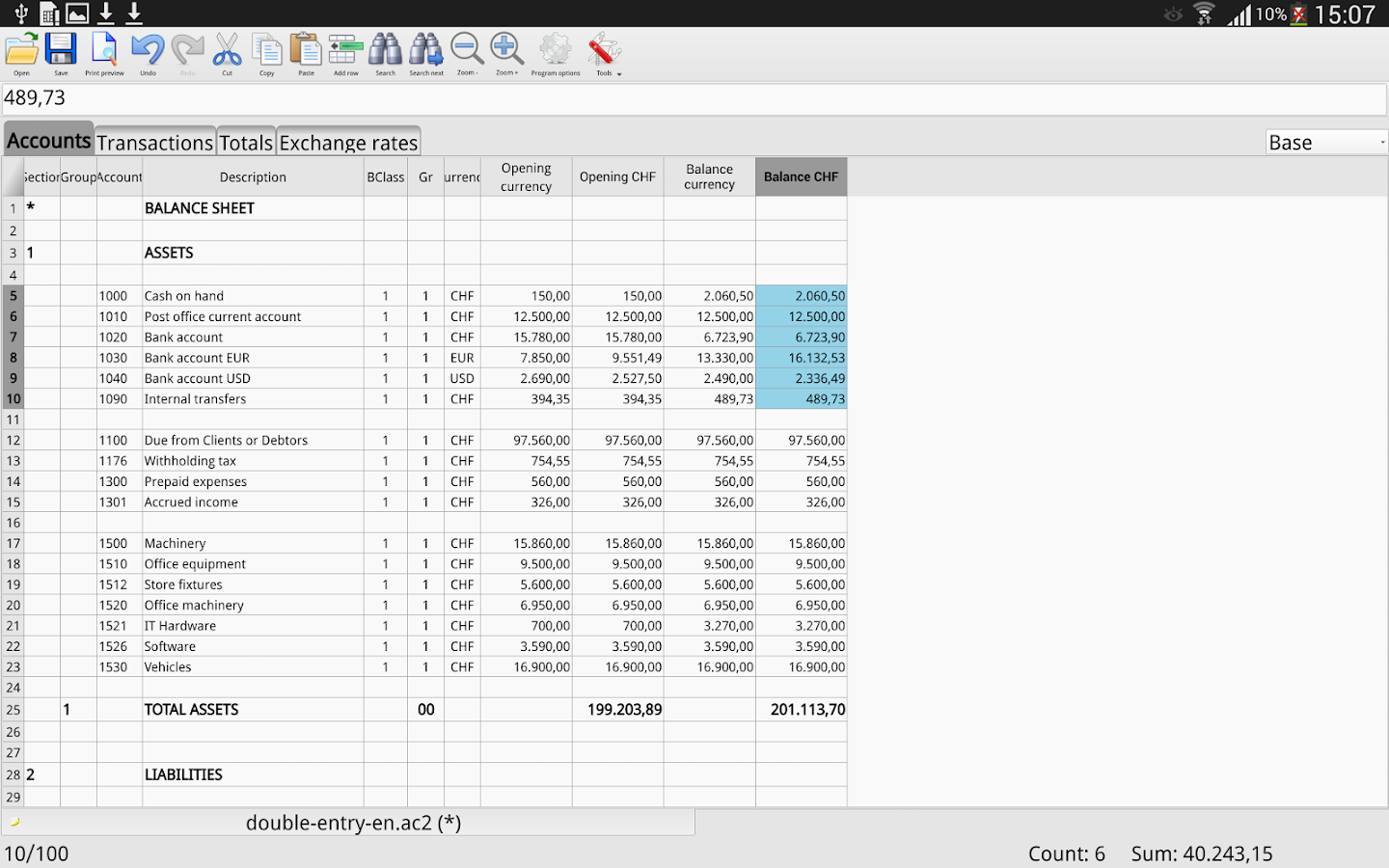 Banana Accounting System