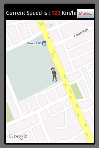 Android application Location and Speed Tracker screenshort