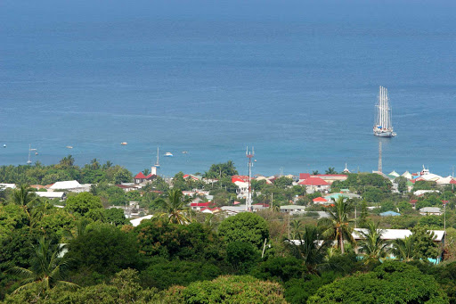 Nevis-Peak-Charleston - Looking down on Charlestown from Nevis Peak, a volcano on the island of Nevis.