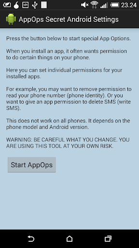 AppOps Secret Android Settings