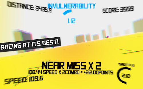 Android application Voxel Rush: 3D Racer Free screenshort