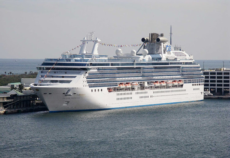 Island Princess moored in Port Everglades, Florida.