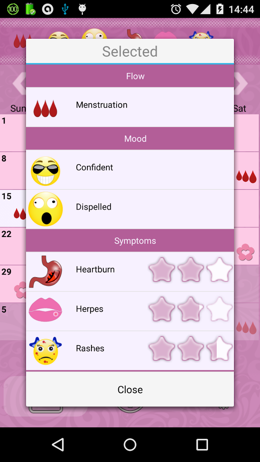 Woman Calendar Screen 3