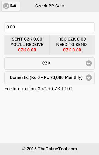 Czech PP Calc PayPal