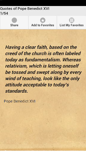 Quotes of Pope Benedict XVI