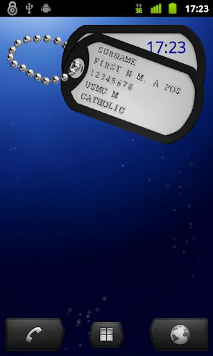 U.S. Military Dog tag Widget