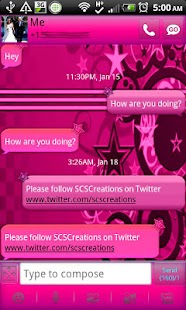 Download GO SMS - Punk Rock Girl APK