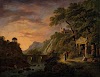 Arcadian Landscape with Setting Sun