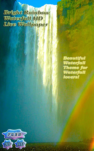 3D Bright Waterfall Free