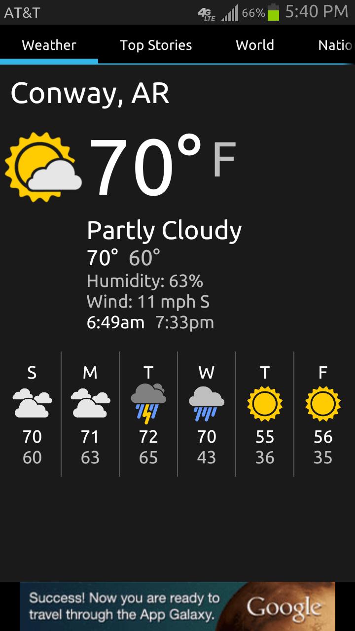 News &amp; Weather Screen 1